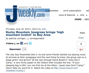 Rocky Mountain Jewgrass brings ‘high mountain kvetch’ to Bay